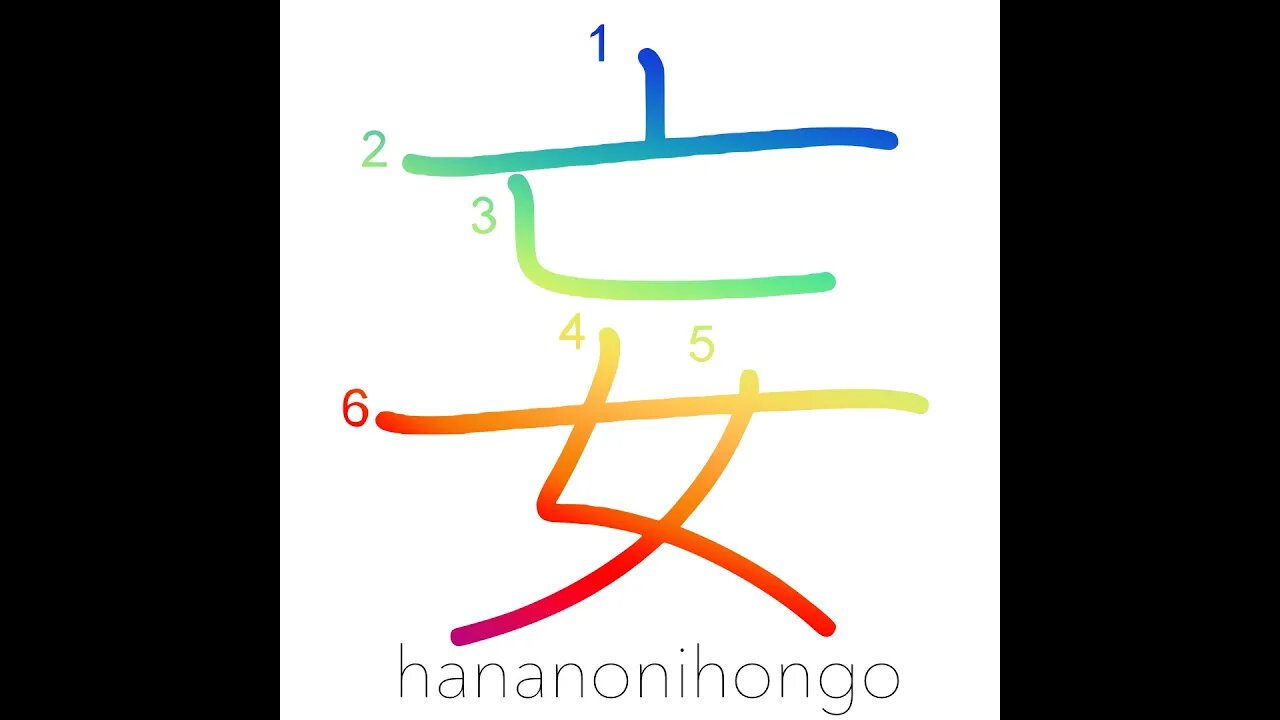 妄 - delusion/unnecessarily/without authority -Learn how to write Japanese Kanji 妄 -hananonihongo.com