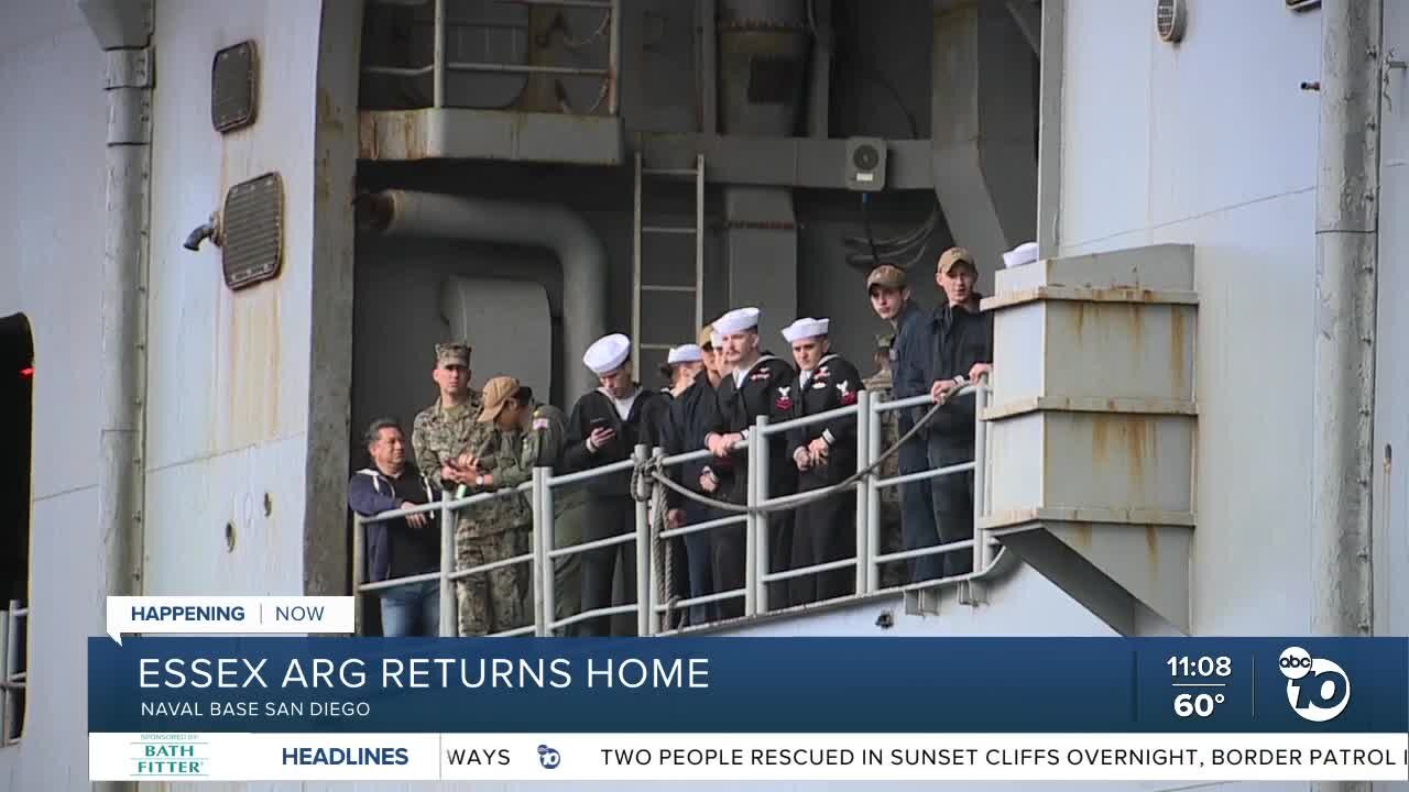 Families reunite with soldiers after USS Essex returns to Naval Base San Diego