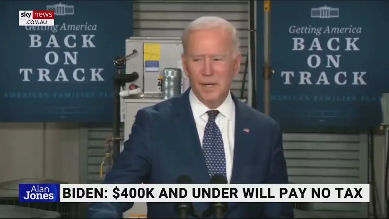 Biden : No Taxes For People Who Make Less Than $400K