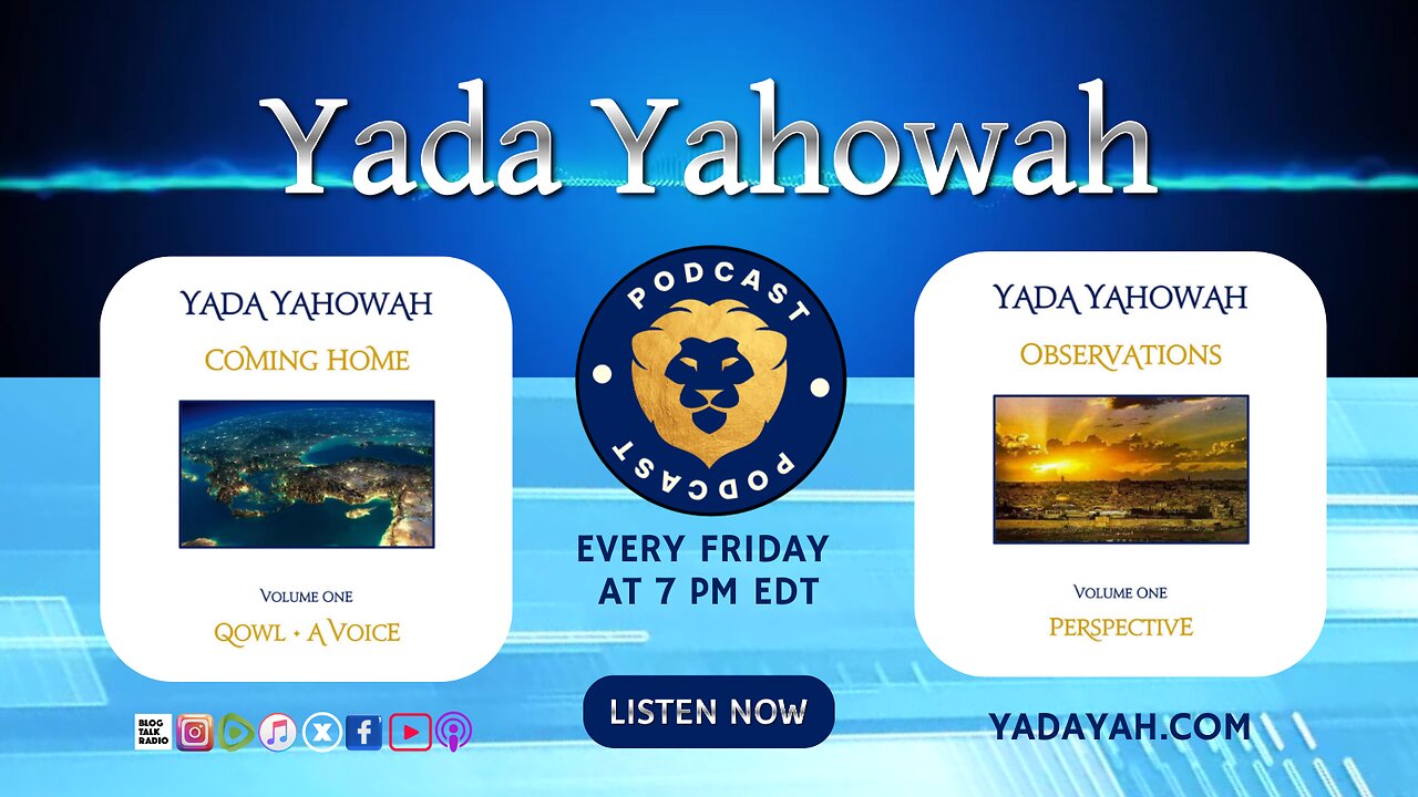 Yada Yah Radio every Friday @ 7 pm EDT!