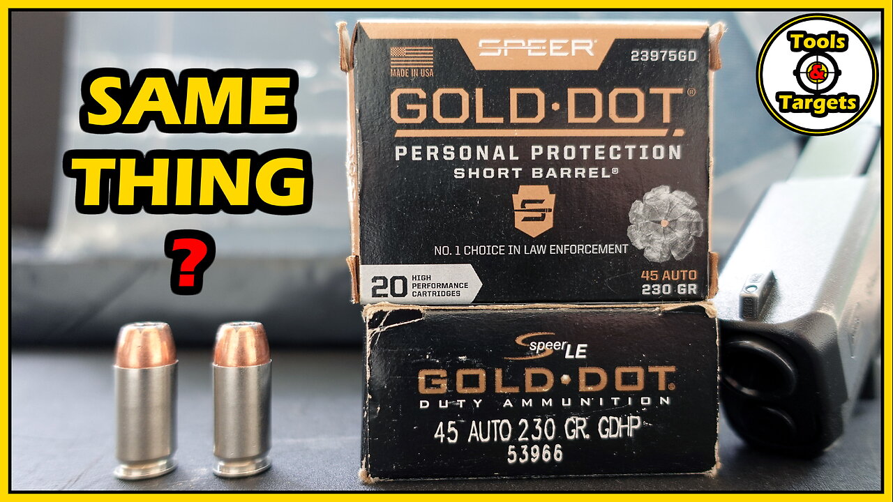 Do You REALLY Need Short Barrel AMMO?...Gold Dot Standard vs Short Barrel .45 ACP Test!