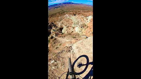 Riding down cliffs on mtb