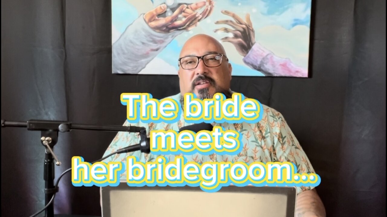 The bride meets her bridegroom…