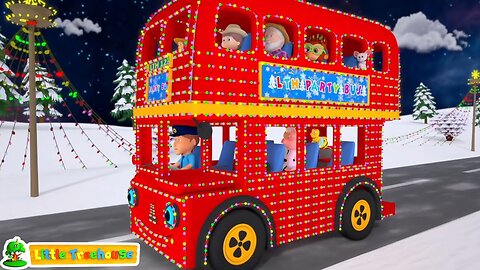 Christmas Wheels On the Bus | Xmas Songs & Cartoon Videos for Kids | Christmas Songs for Babies