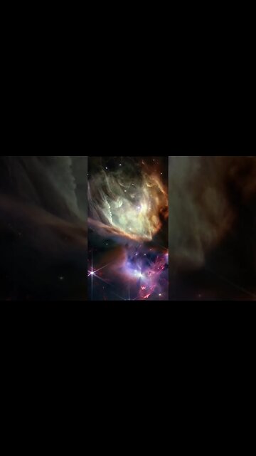Journey to the Cosmic Cradle - 3D Image Model of Rho Ophiuchi's Young Stars #shorts #space #webb