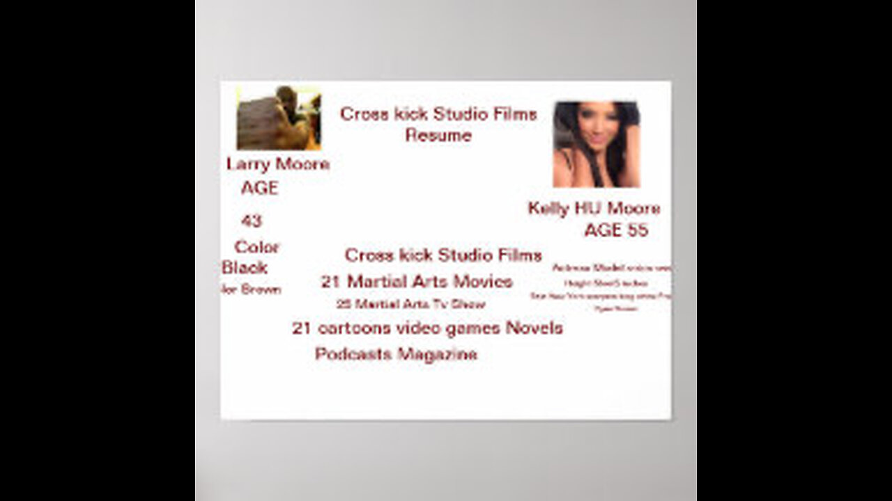 Cross kick Studio Films Resume on poster