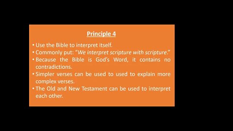 Principles of Biblical Interpretation