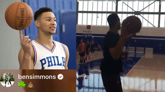 Ben Simmons Drains FULL-Court Shot, LITERALLY Sh*t Talks the Celtics on Markelle Fultz's Instagram