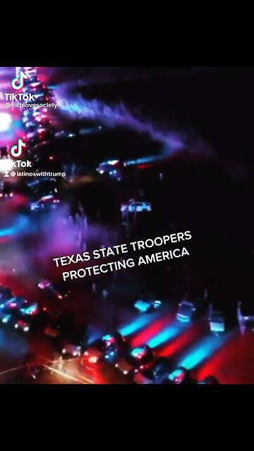 Texas state troopers formed their own wall?
