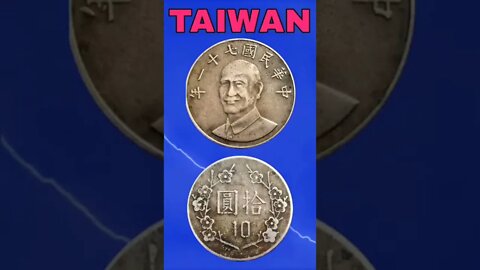 Taiwan 10 Dollars 1982.#shorts #education #coinnotesz