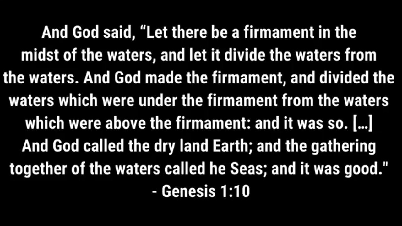 God spoke the world into existence, and it was so.