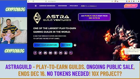 AstraGuild - PLAY-TO-EARN GUILDS. Ongoing Public sale, Ends Dec 16. No Tokens Needed! 10x Project?