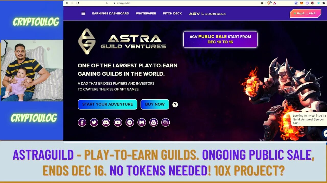 AstraGuild - PLAY-TO-EARN GUILDS. Ongoing Public sale, Ends Dec 16. No Tokens Needed! 10x Project?