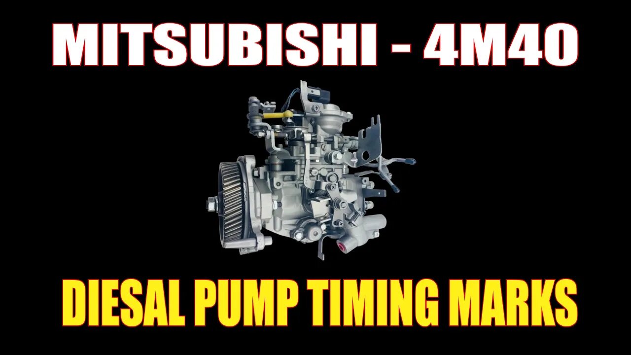 MITSUBISHI 4M40 - DIESAL PUMP TIMING MARKS