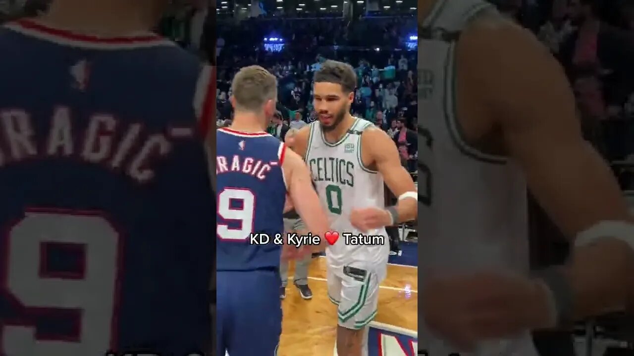 KD & Kyrie showing Tatum love after the Celtics advanced