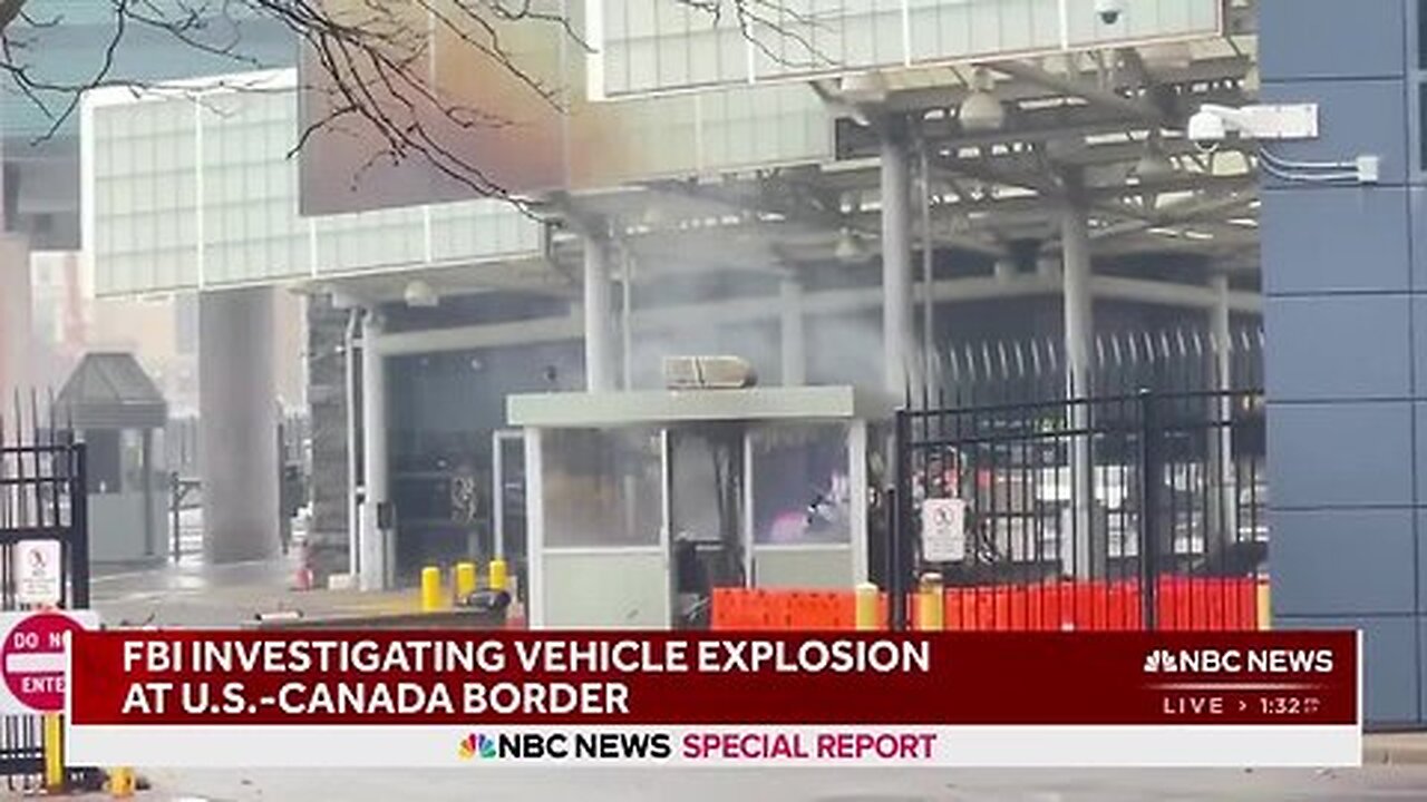 BREAKING: Video shows fiery explosion at U.S-Canada border