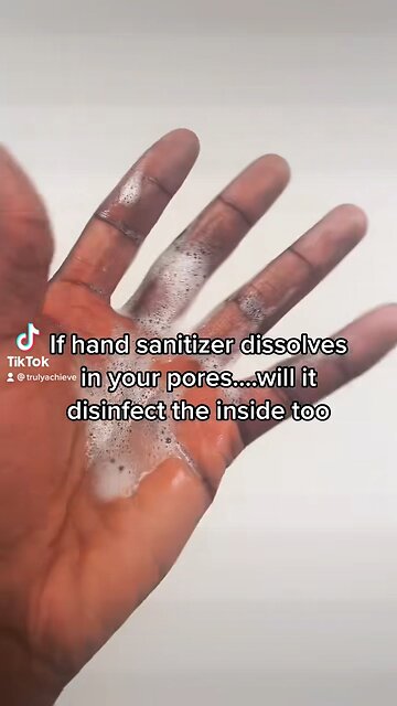 If hand sanitizer dissolves into your pores will it disinfect the inside too? 🤔🤔 #short #shorts