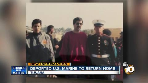 Deported U.S. Marine to return home