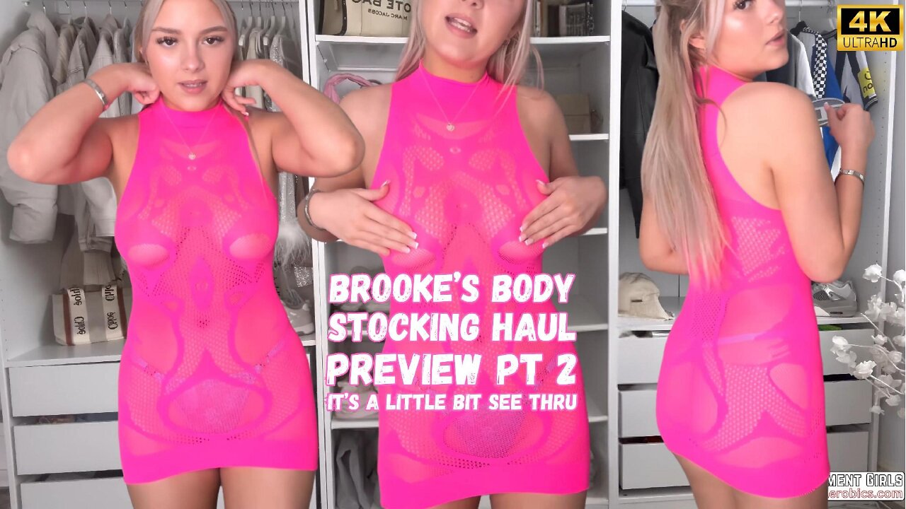 Brooke's Body Stocking Haul Members Preview Pink Delight 4K HD #marsdenit #BodyStocking