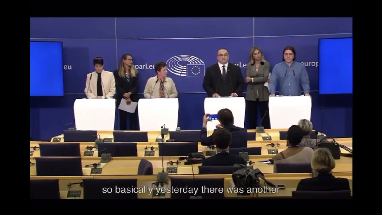 PRESS CONFERENCE AFTER PFIZER CEO ALBERT BOURLA REFUSED TO ANSWER IN FRONT OF EUROPEAN PARLIAMENT