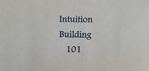 Read The Symbology - Intuition Building 101