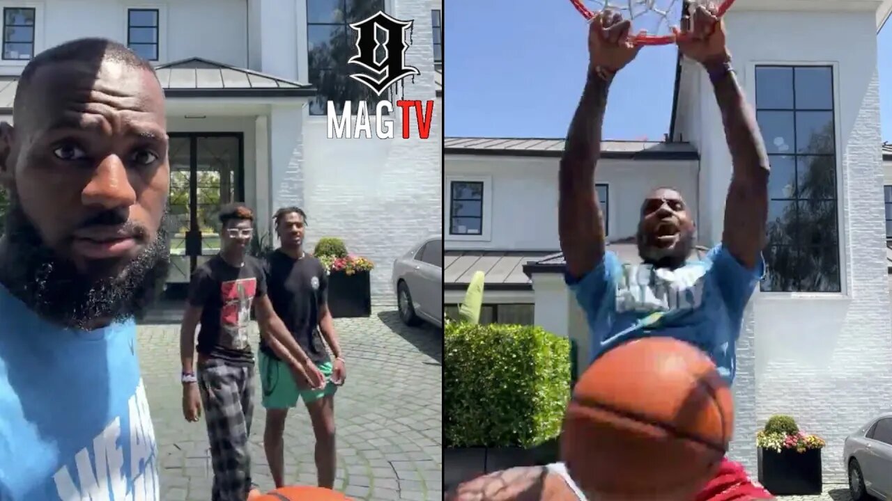Lebron James Plays Driveway Hoops Wit Bronny & Bryce! 🏀