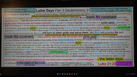 Latter Days Part 3 Deuteronomy 31