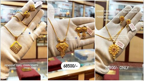 Buy online Most Designer Gold Chain Pandant Earrings Set!! W