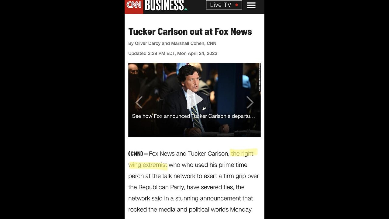 BREAKING NEWS - Tucker Carlson Parts Ways With Fox News and CNN Fires Don Lemon