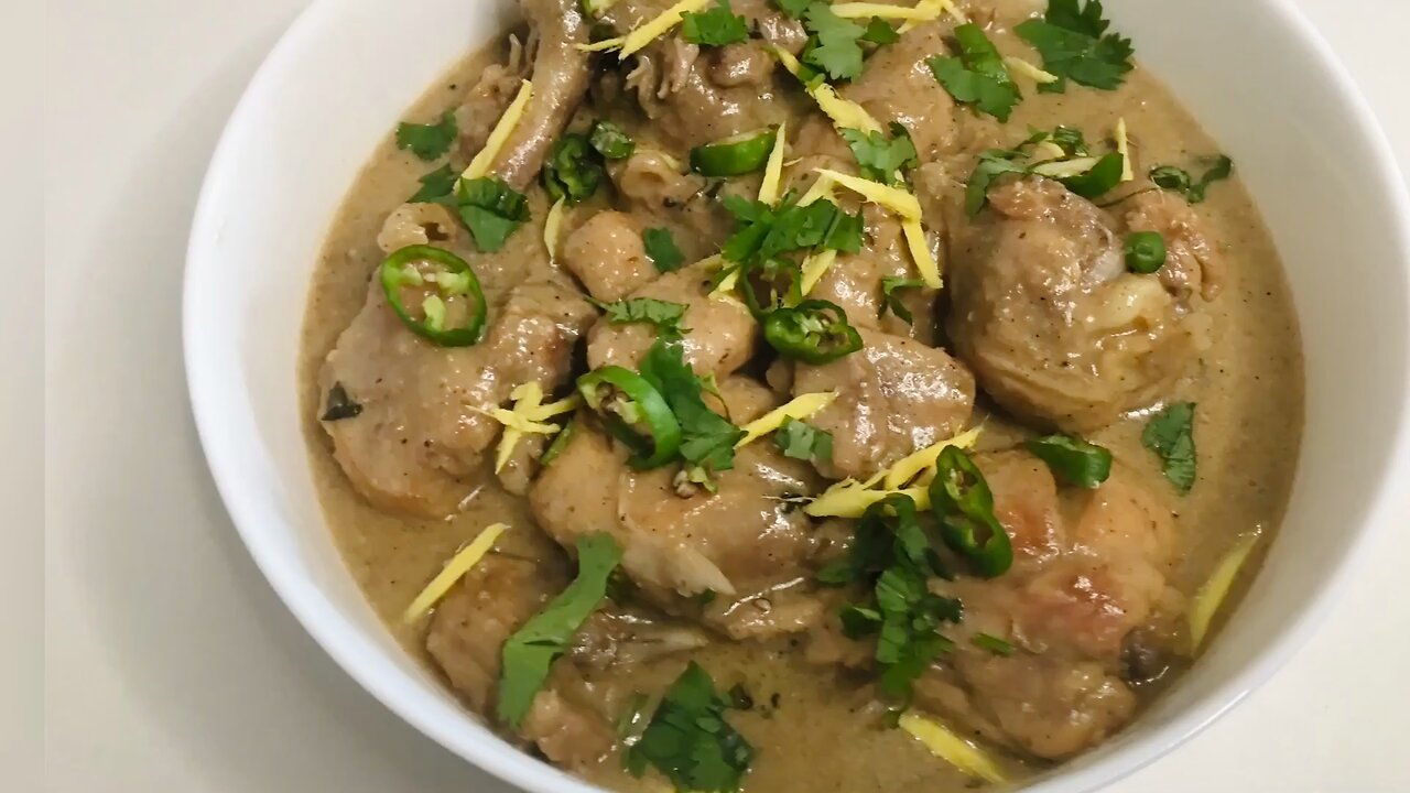 White chicken Curry Restaurent style