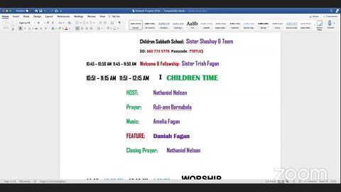 Contend For The Faith's Sabbath School