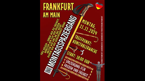 Montagsspaziergang Frankfurt/Main vom 11.11.24 mit #KLARTEXT & #DauerwelleDemoreport & #FreeHolger