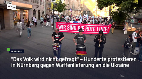 Hunderte protestieren in Nürnberg gegen Waffenlieferung an die Ukraine
