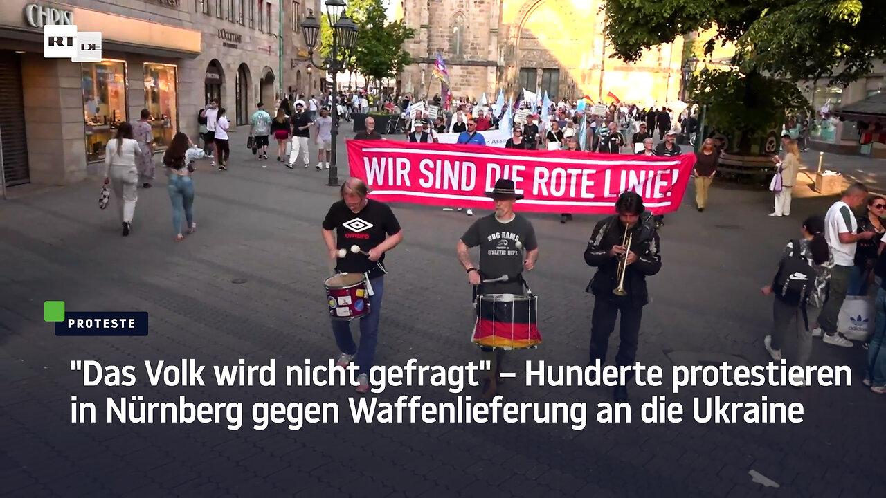 Hunderte protestieren in Nürnberg gegen Waffenlieferung an die Ukraine