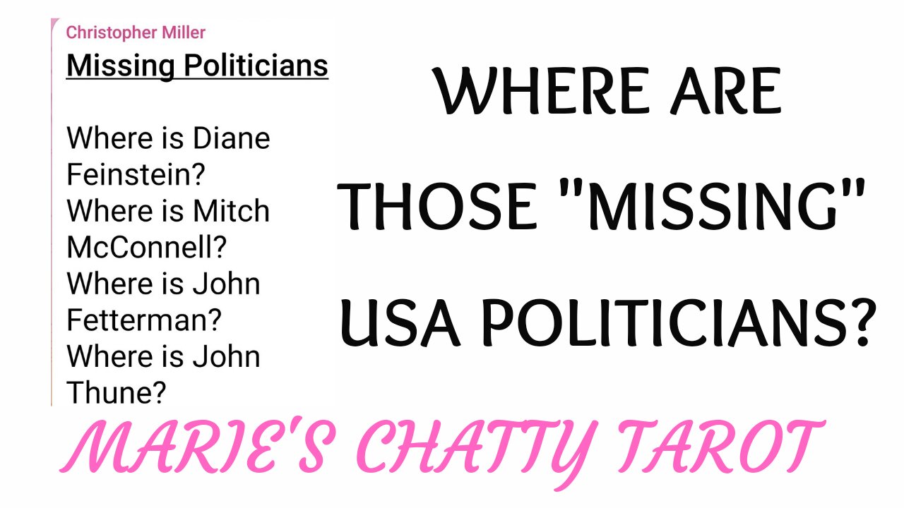 Let's Chat About Where Are Those Missing or Absent USA Politicians