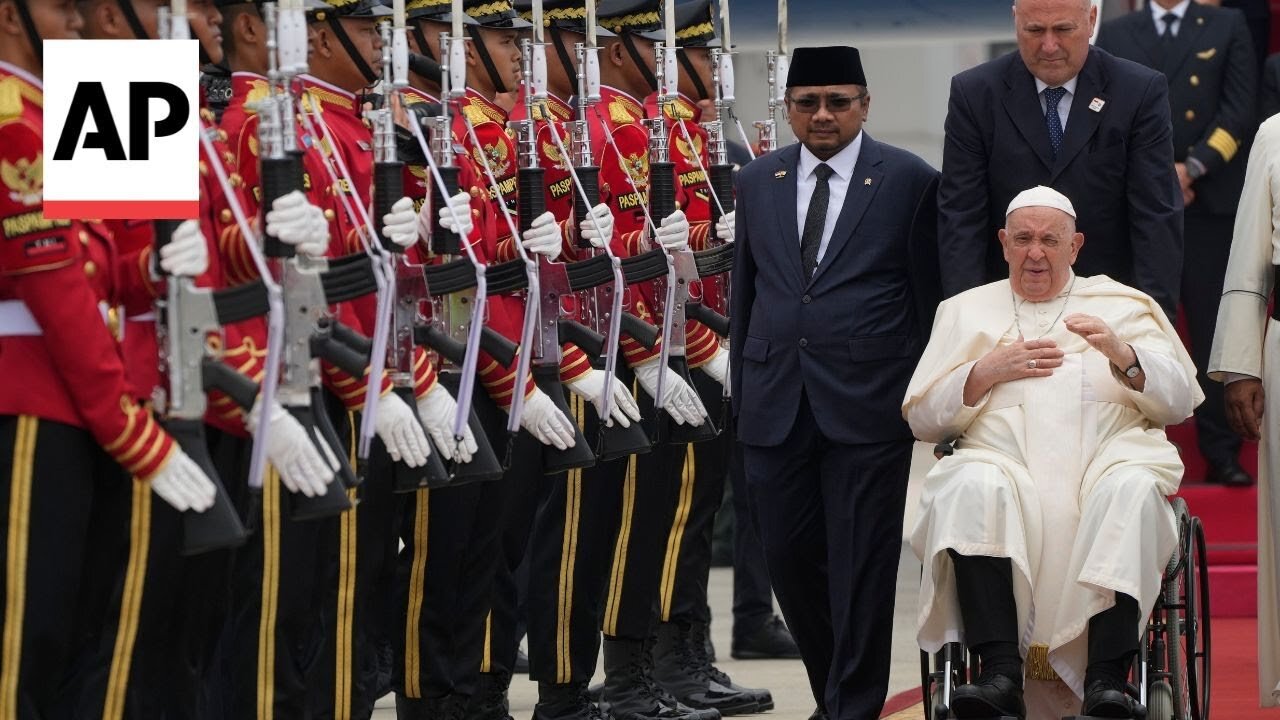 Pope Francis arrives in Indonesia to start the longest trip of his pontificate