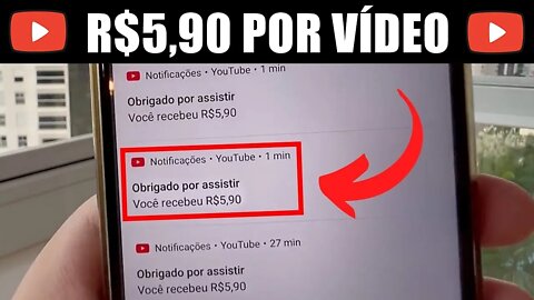 Ganhe R$5,90 Por Cada Vídeo que Você Assiste GRÁTIS (Ganhe Dinheiro Assistindo Vídeos no YouTube)