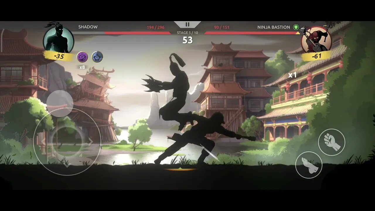 Shadow Fight 5 Shades Intro and First Boss Sensei defeated! New Shadow Fight game available now!