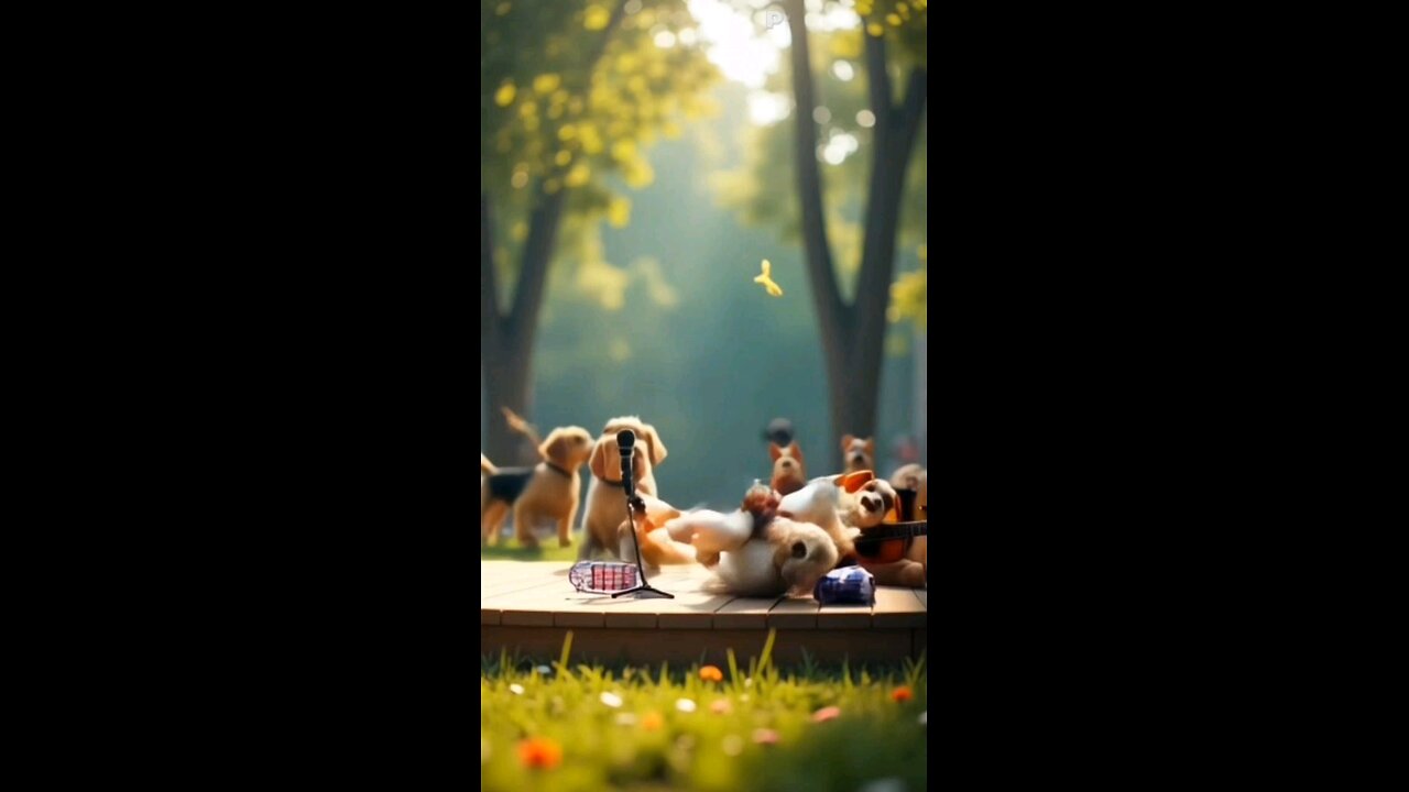 Bark-a-palooza:🐶🐶🤘 Animated Dogs Concert🤩❤️#3d #animation #dog #concert #ai ❤️