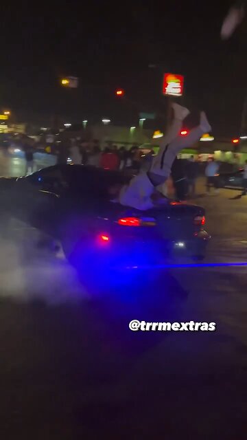 Man Does “Die Lit” Pose Over Car!
