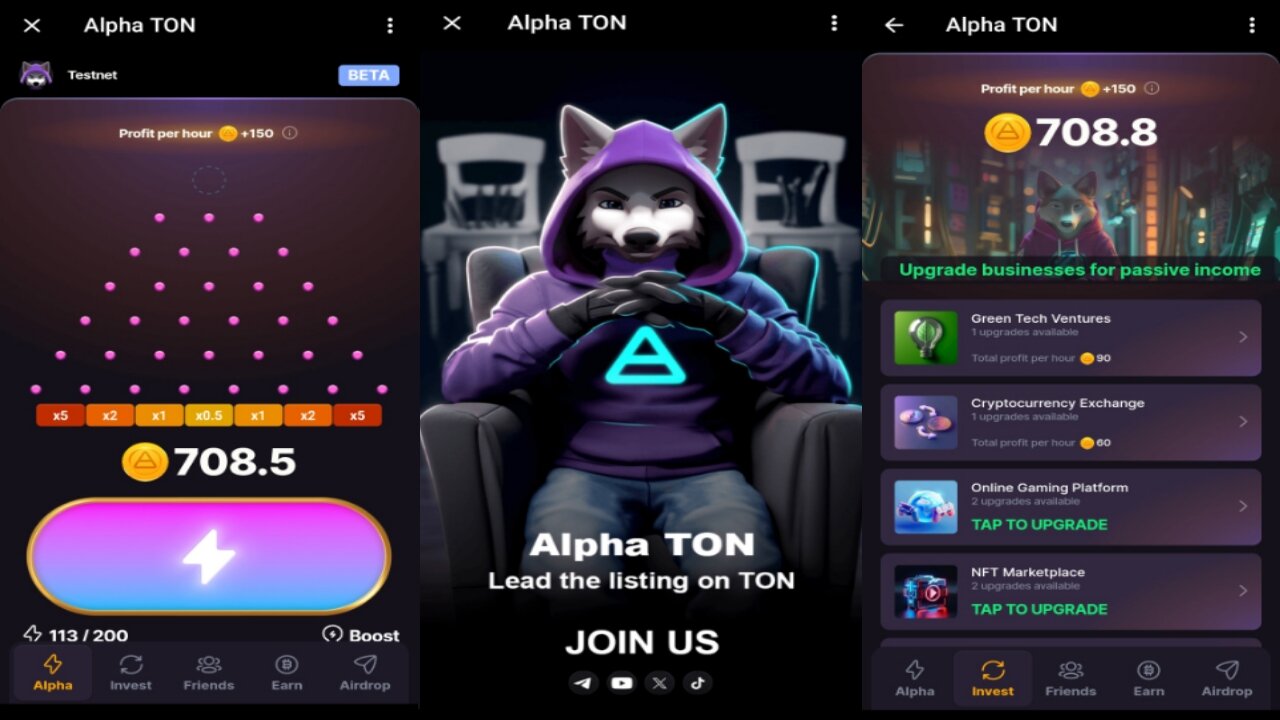 Alpha TON | The Next Notcoin Backed By TONCHAIN | Tap 2 Earn 2024