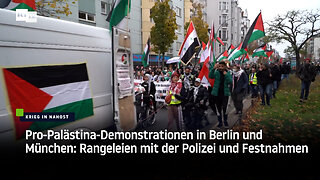 Pro-Palästina-Demonstrationen in Berlin und München: Rangeleien mit der Polizei und Festnahmen