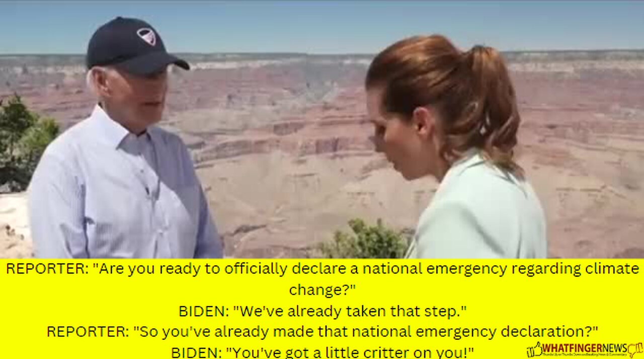 REPORTER: "Are you ready to officially declare a national emergency regarding climate change?"