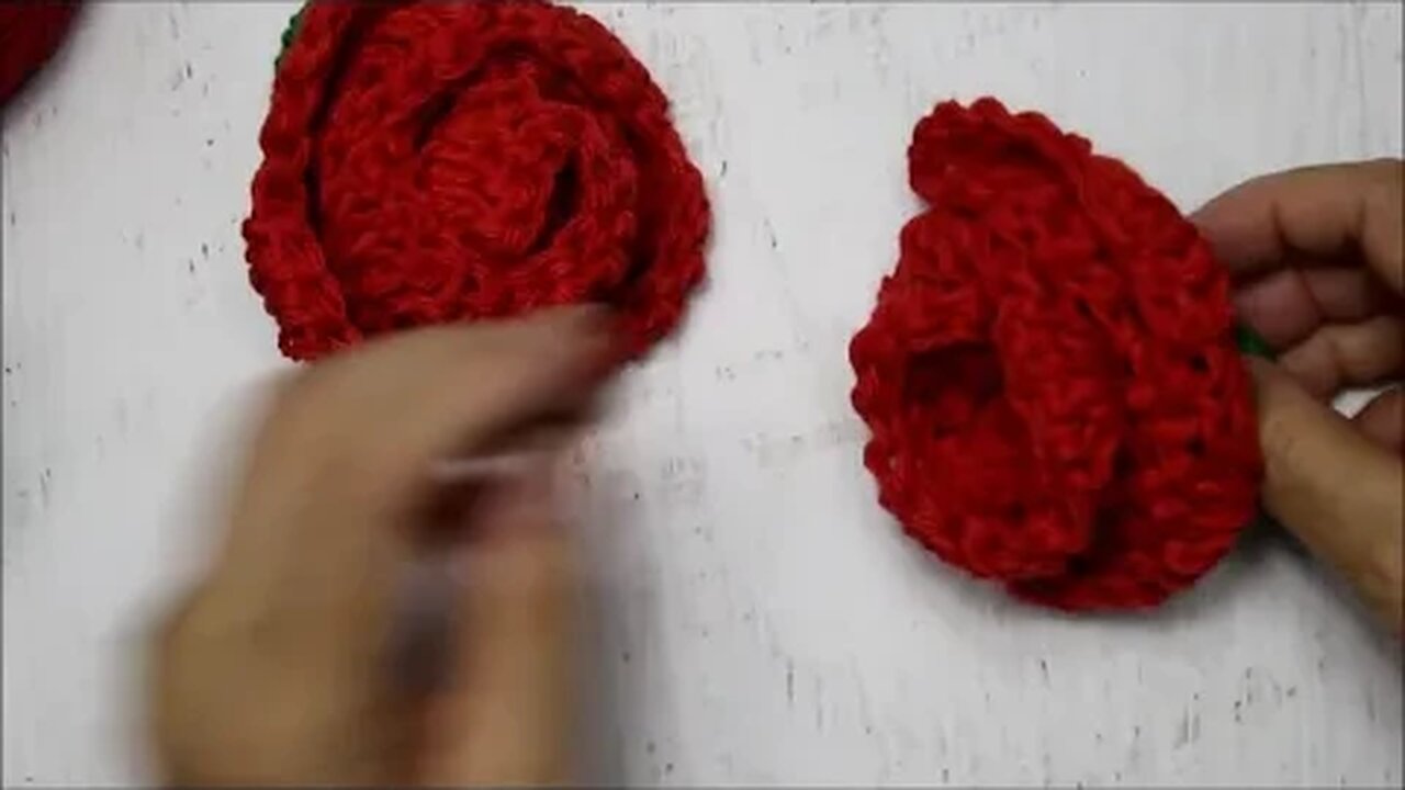 Aprenda a tejer una Rosa Para Lavar el Cuerpo o cubiertos
