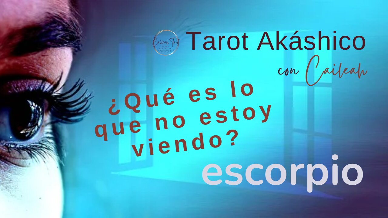 Tarot Akáshico 🌟 Escorpio 🕊️ ¿Qué es lo que no estoy viendo?