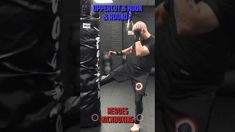 Heroes Training Center | Kickboxing "How To Double Up" Uppercut & Hook & Round 2 - Front | #Shorts