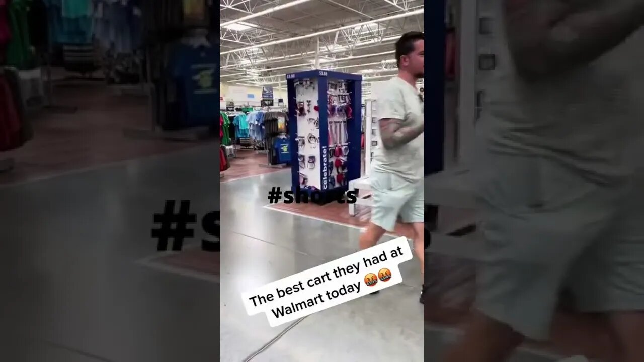 This cart is #ridonkulous #walmart #shorts #youtube #youtubeshorts #viral