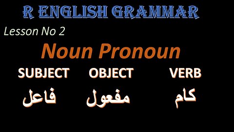 SUBJECT/OBJECT/VERB/NOUN/PRONOUN | English Grammar | Tense | Explained in Urdu/Hidi With Examples