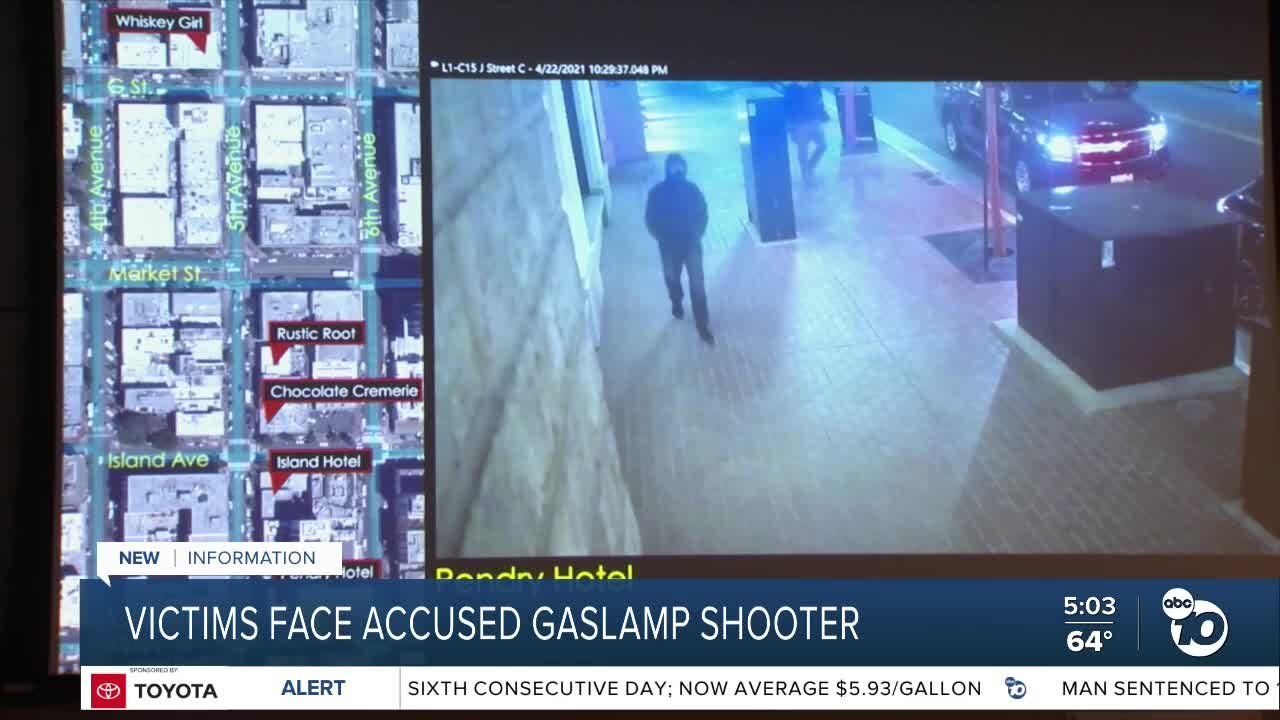 Victims face accused Gaslamp shooter