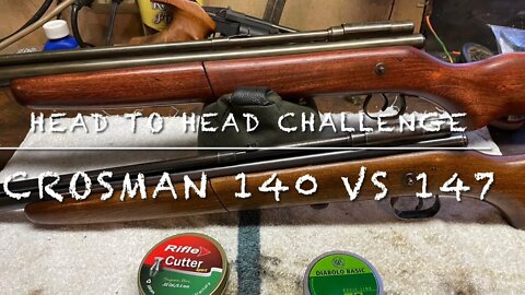 Head to head challenge Crosman 140 vs. Crosman 147 .22 vs .177 David vs. Goliath!